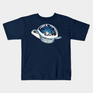 Turtle Snow Globe Kids T-Shirt